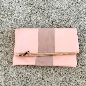 Pink clutch bag